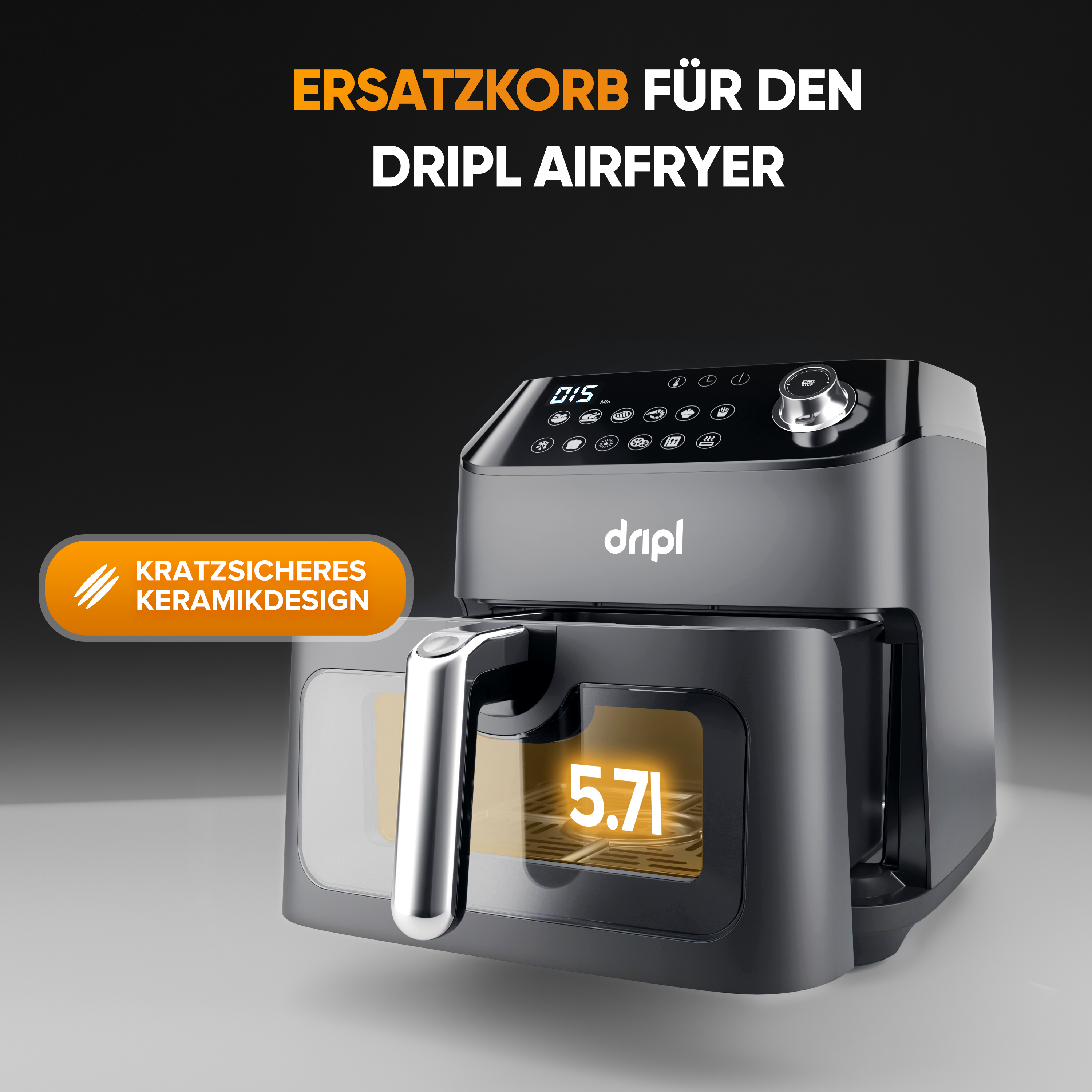 Dripl heteluchtfriteuse - vervangende lade