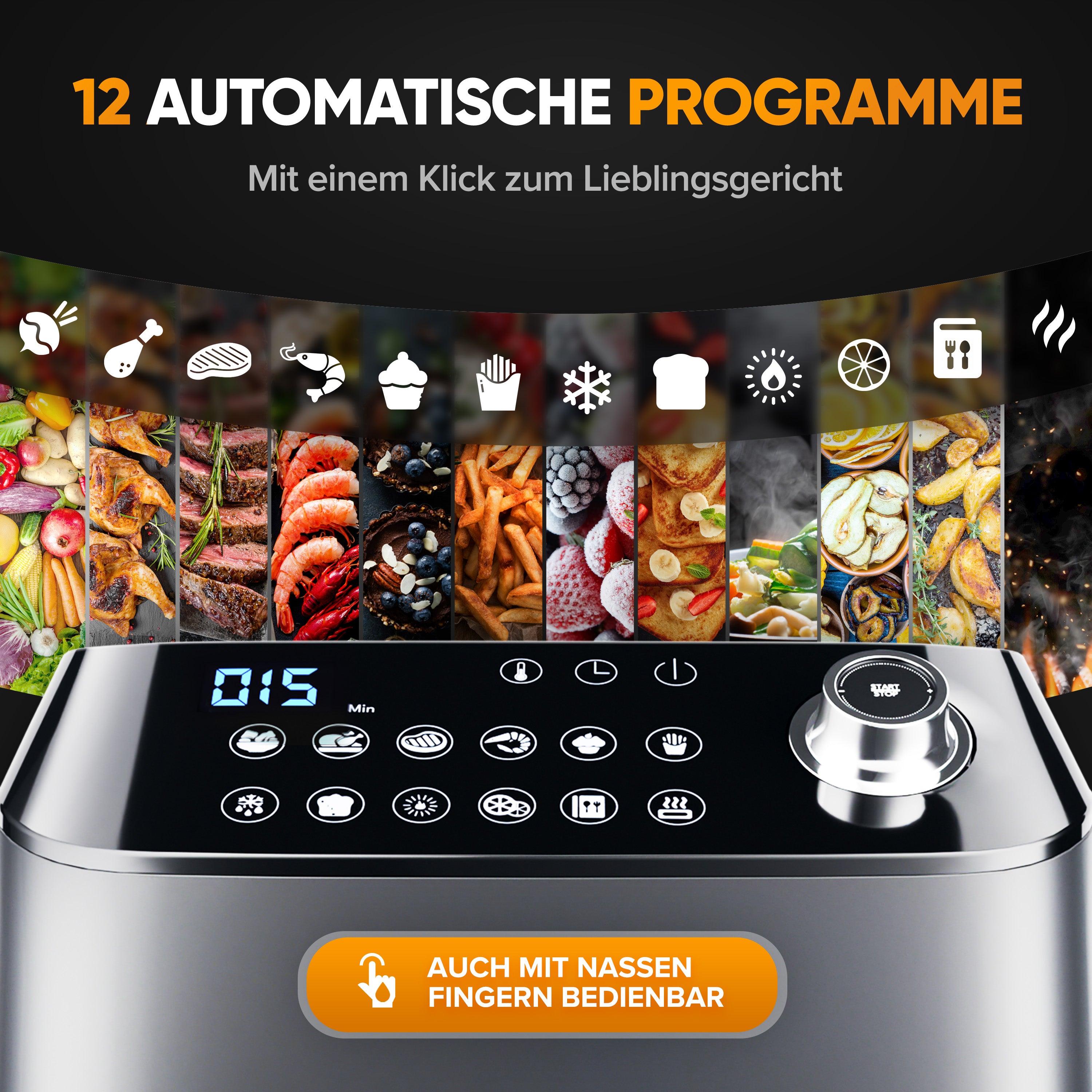 Dripl Heißluftfritteuse 5,7L mit LCD Touchscreen - Secret Sale